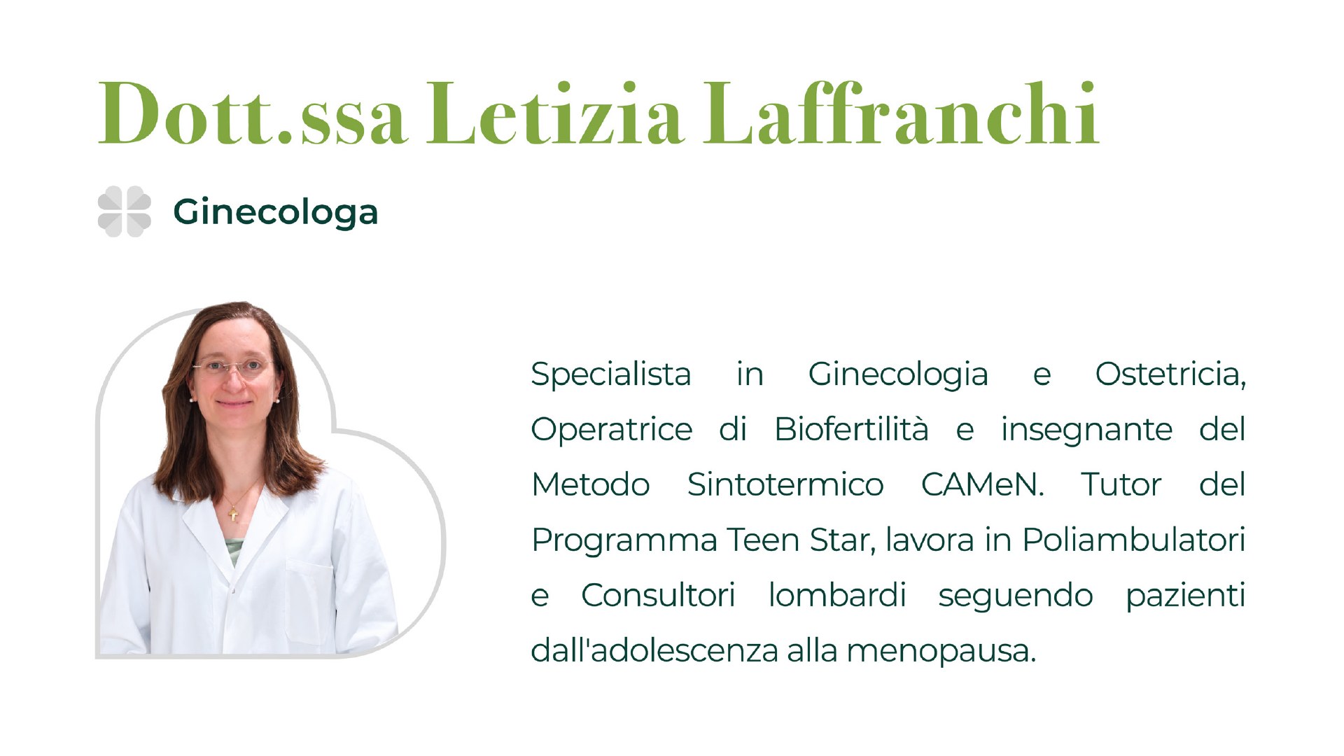 Dott.ssa Letizia Laffranchi, ginecologa